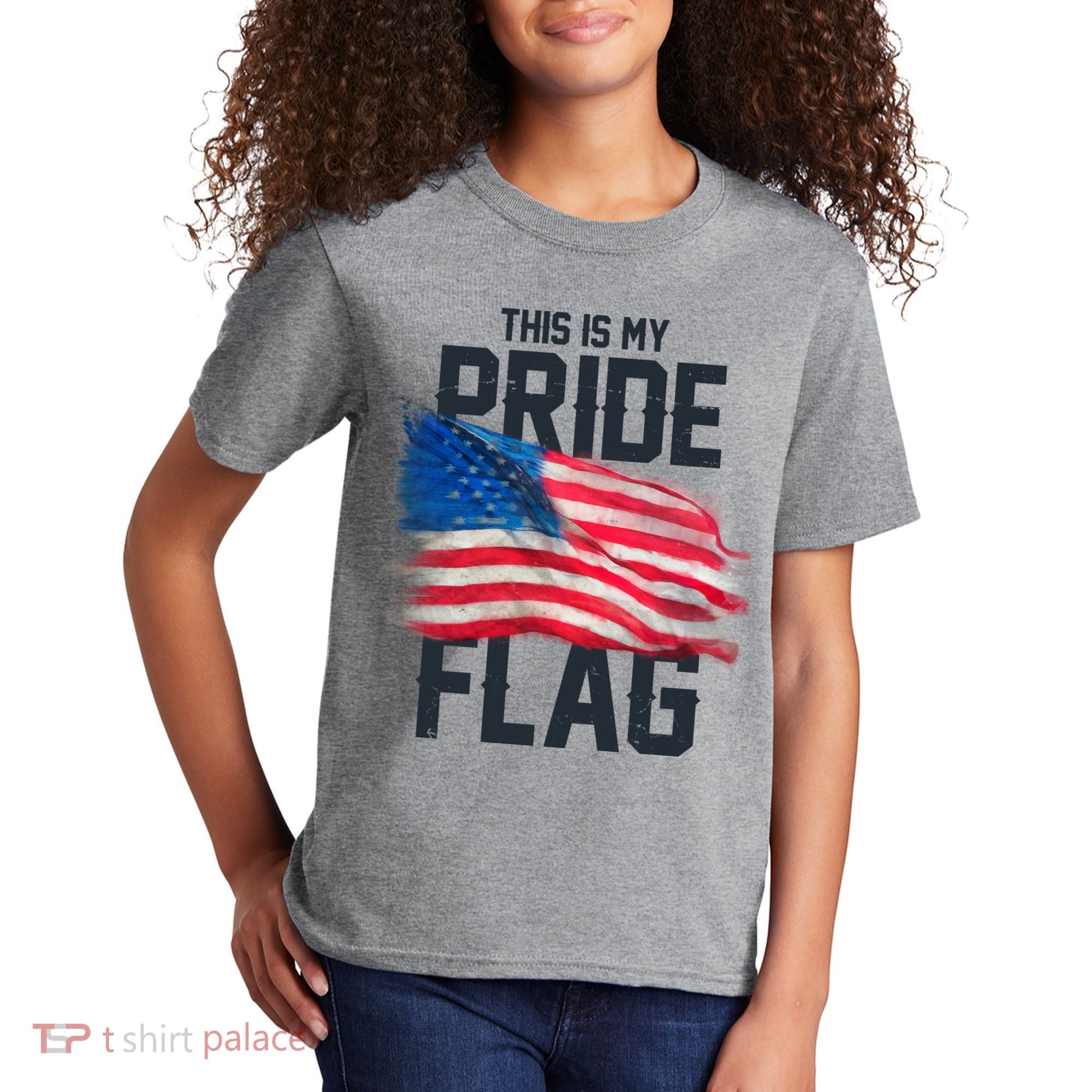 This Is My Pride Flag United States Patriot Flag Kids T-Shirt