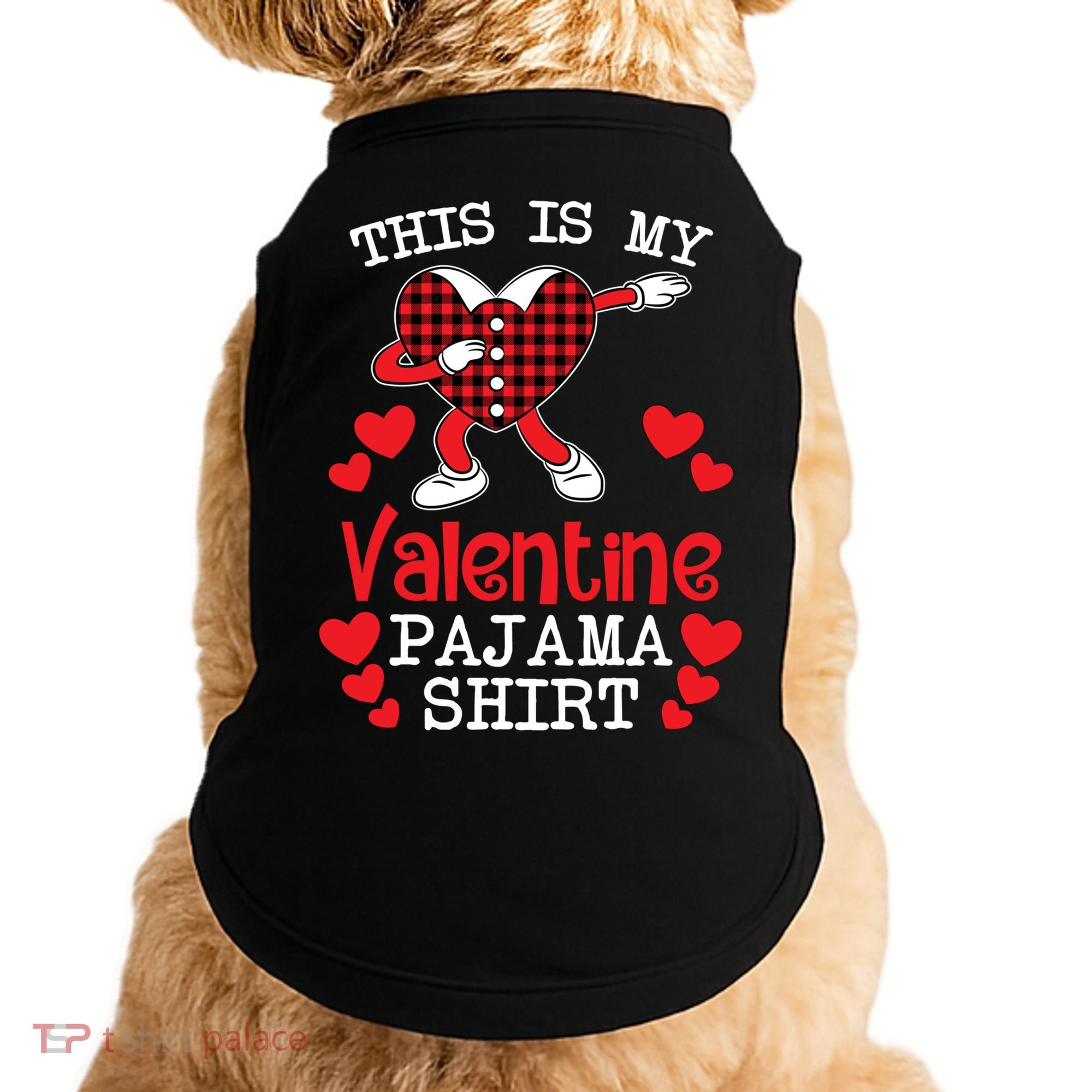 This Is My Valentine Pajama Great Gift Valentines Day Cool Plaid Cool Gift Doggie Tank