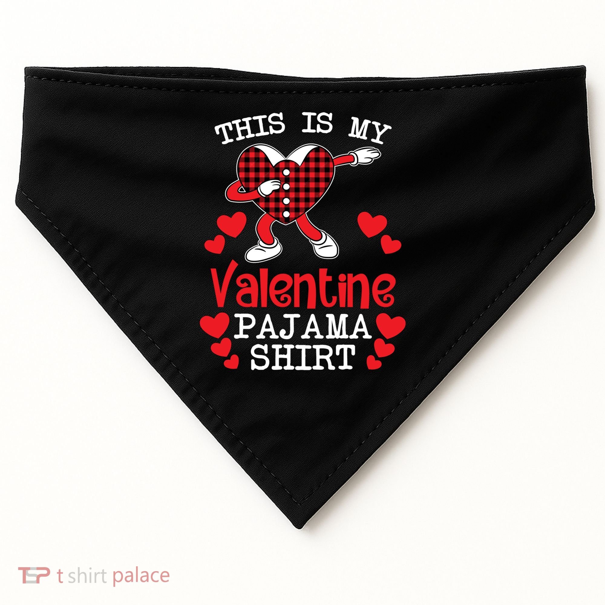 This Is My Valentine Pajama Great Gift Valentines Day Cool Plaid Cool Gift USA-Made Doggie Bandana