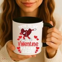 This Is My Valentine Pajama Great Gift Valentines Day Cool Plaid Cool Gift Coffee Mug thumb 3