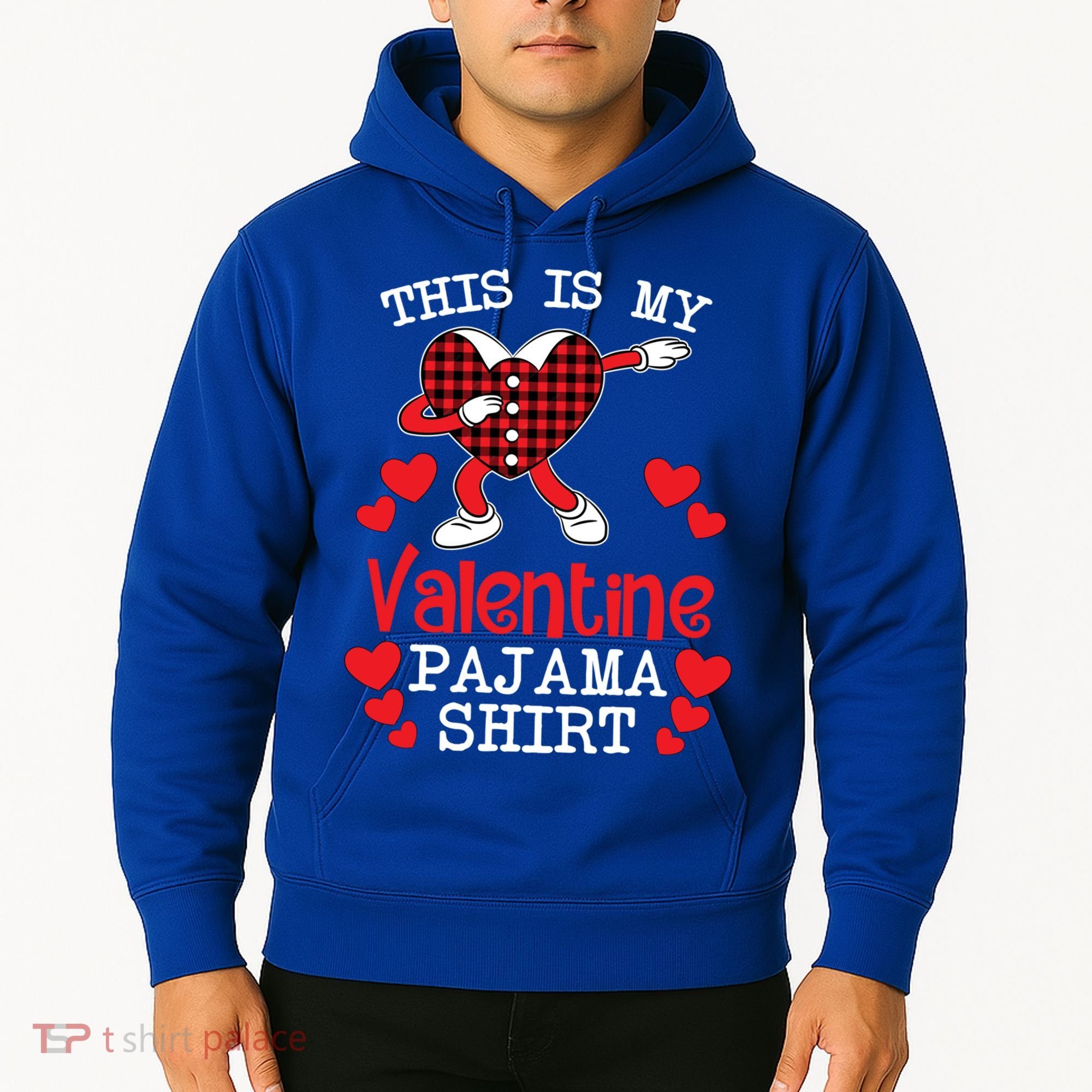 This Is My Valentine Pajama Great Gift Valentines Day Cool Plaid Cool Gift Hoodie