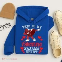 This Is My Valentine Pajama Great Gift Valentines Day Cool Plaid Cool Gift Hoodie thumb 4