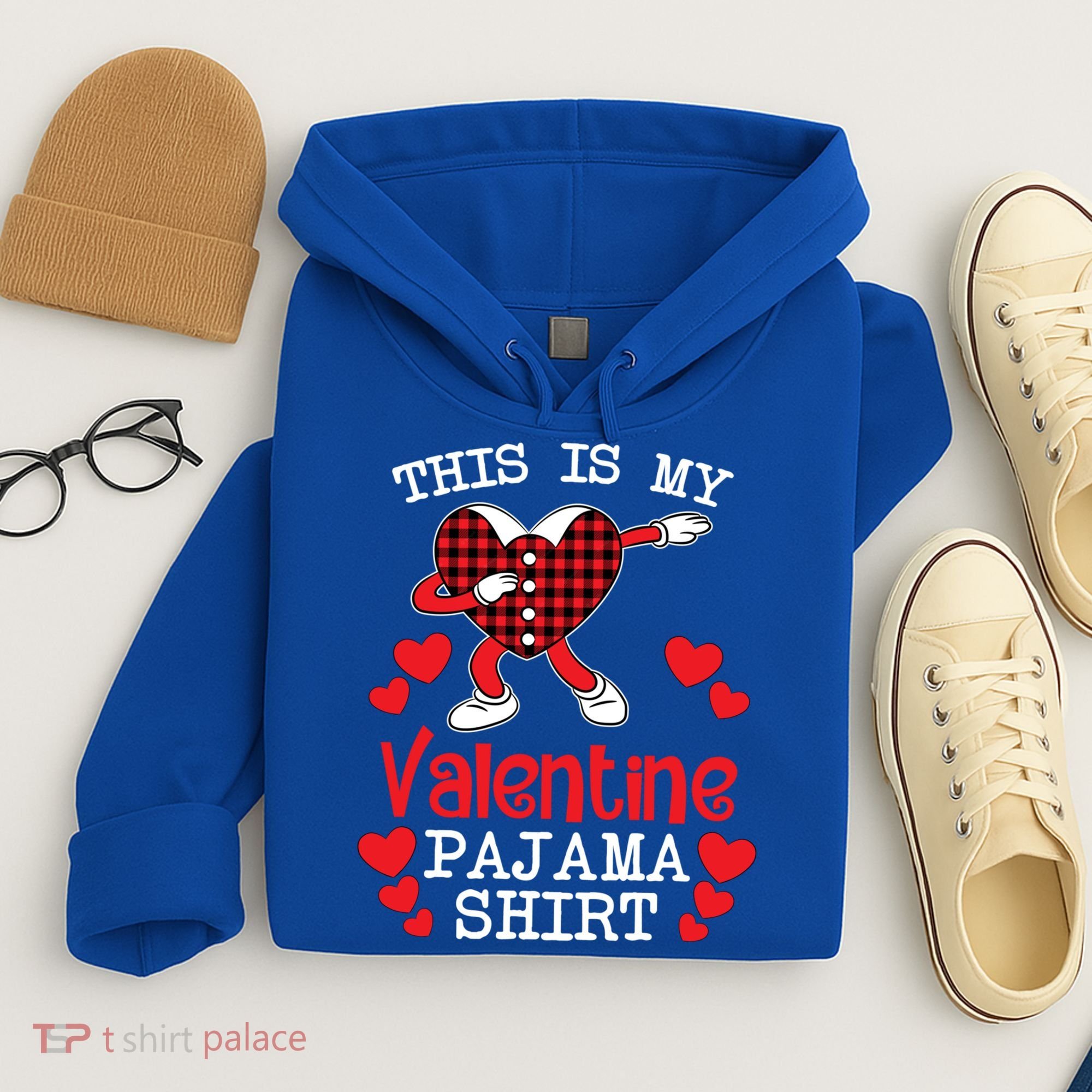 This Is My Valentine Pajama Great Gift Valentines Day Cool Plaid Cool Gift Hoodie