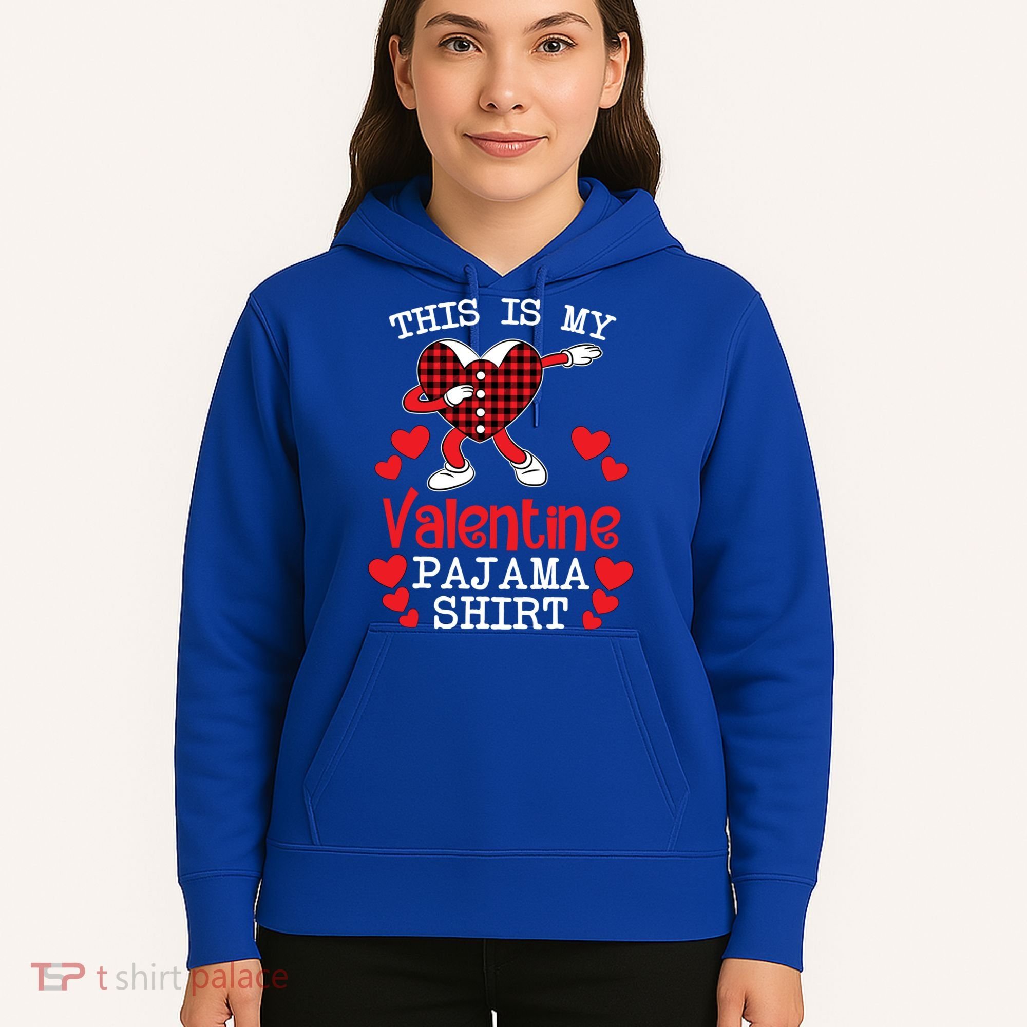 This Is My Valentine Pajama Great Gift Valentines Day Cool Plaid Cool Gift Hoodie