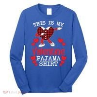 This Is My Valentine Pajama Great Gift Valentines Day Cool Plaid Cool Gift Long Sleeve Shirt thumb 0