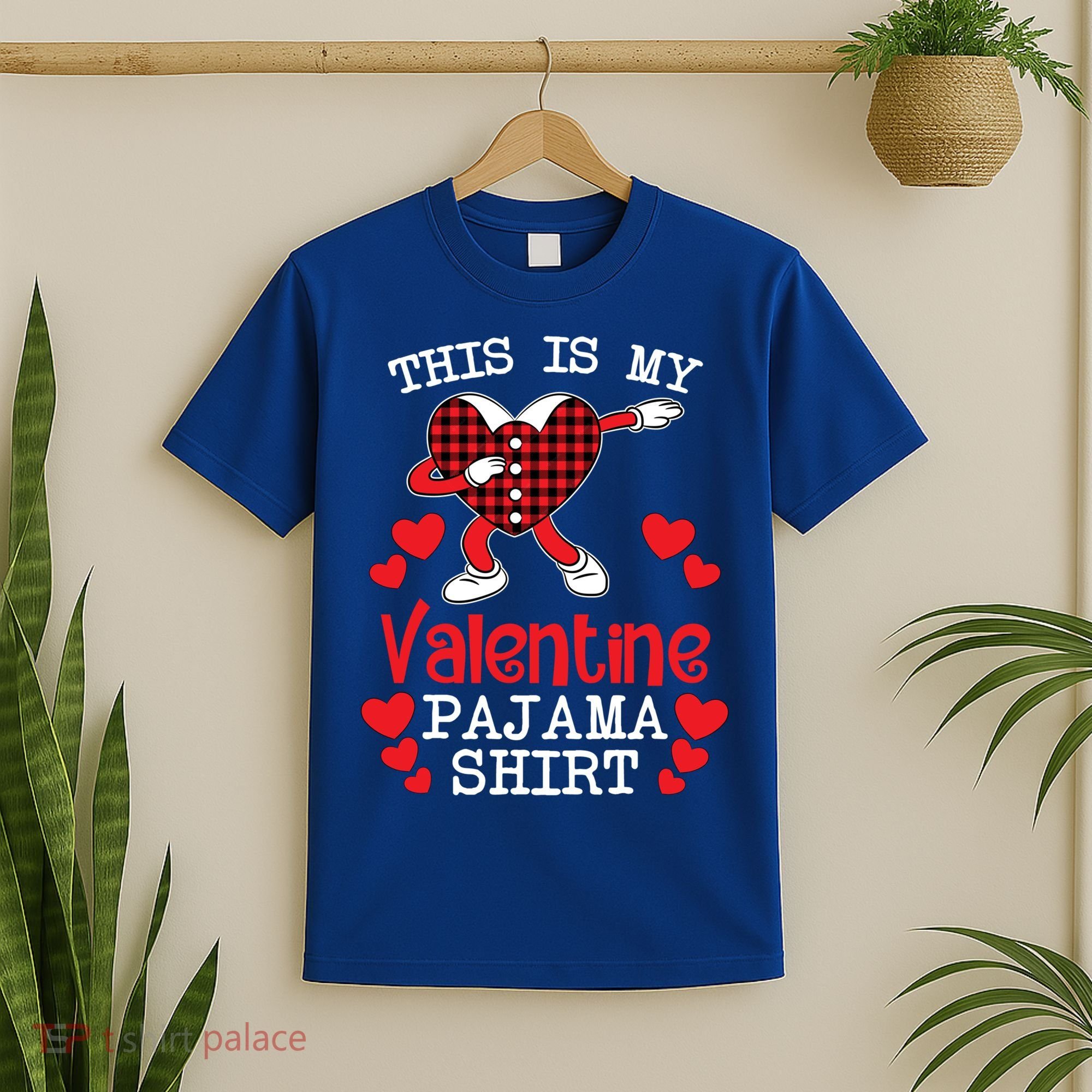 This Is My Valentine Pajama Great Gift Valentines Day Cool Plaid Cool Gift T-Shirt