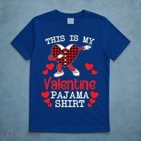 This Is My Valentine Pajama Great Gift Valentines Day Cool Plaid Cool Gift T-Shirt thumb 5