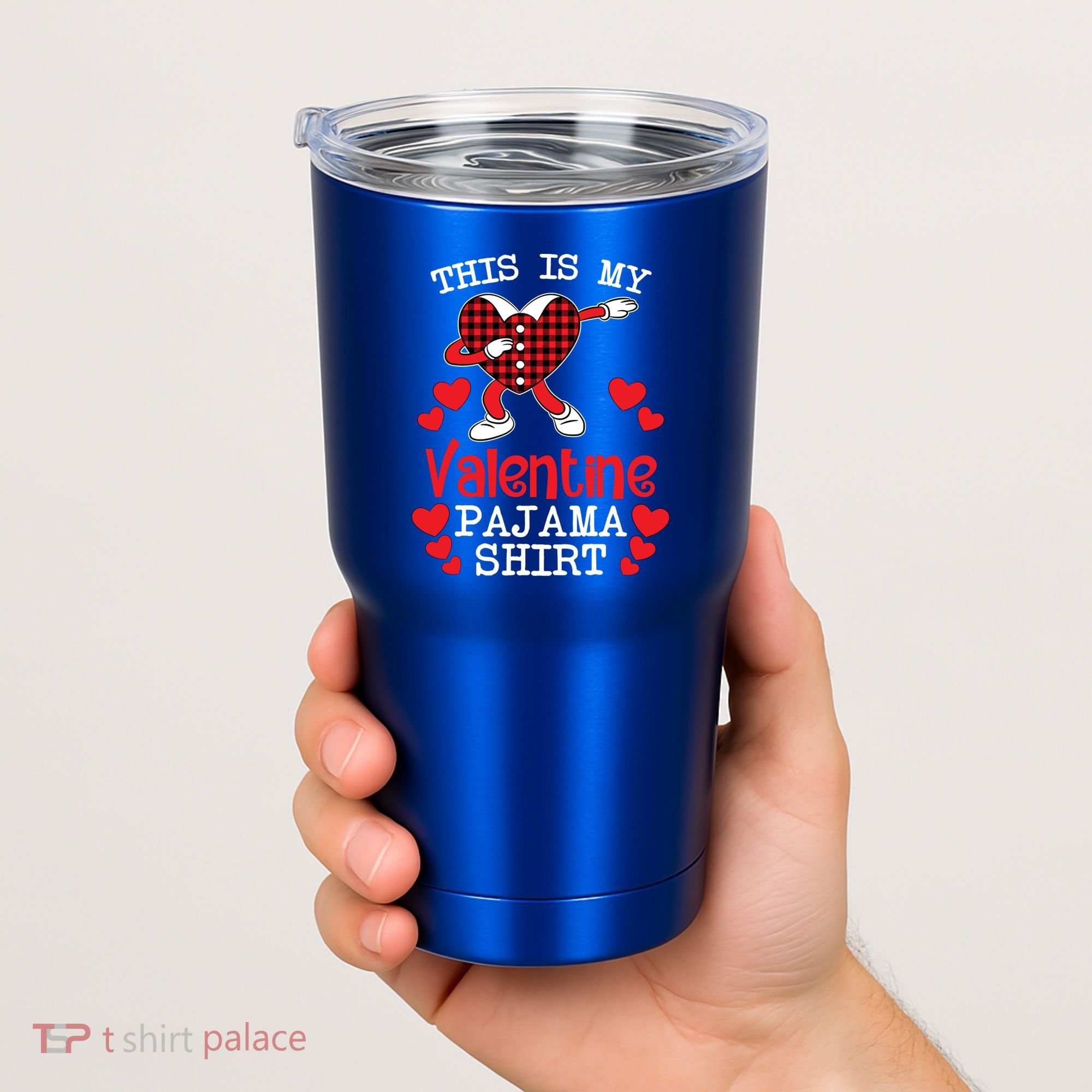 This Is My Valentine Pajama Great Gift Valentines Day Cool Plaid Cool Gift Tumbler