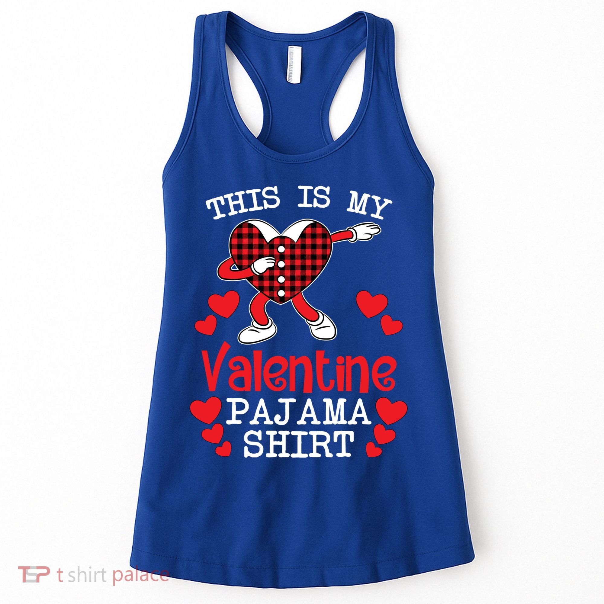 This Is My Valentine Pajama Great Gift Valentines Day Cool Plaid Cool Gift Women's Tank Top