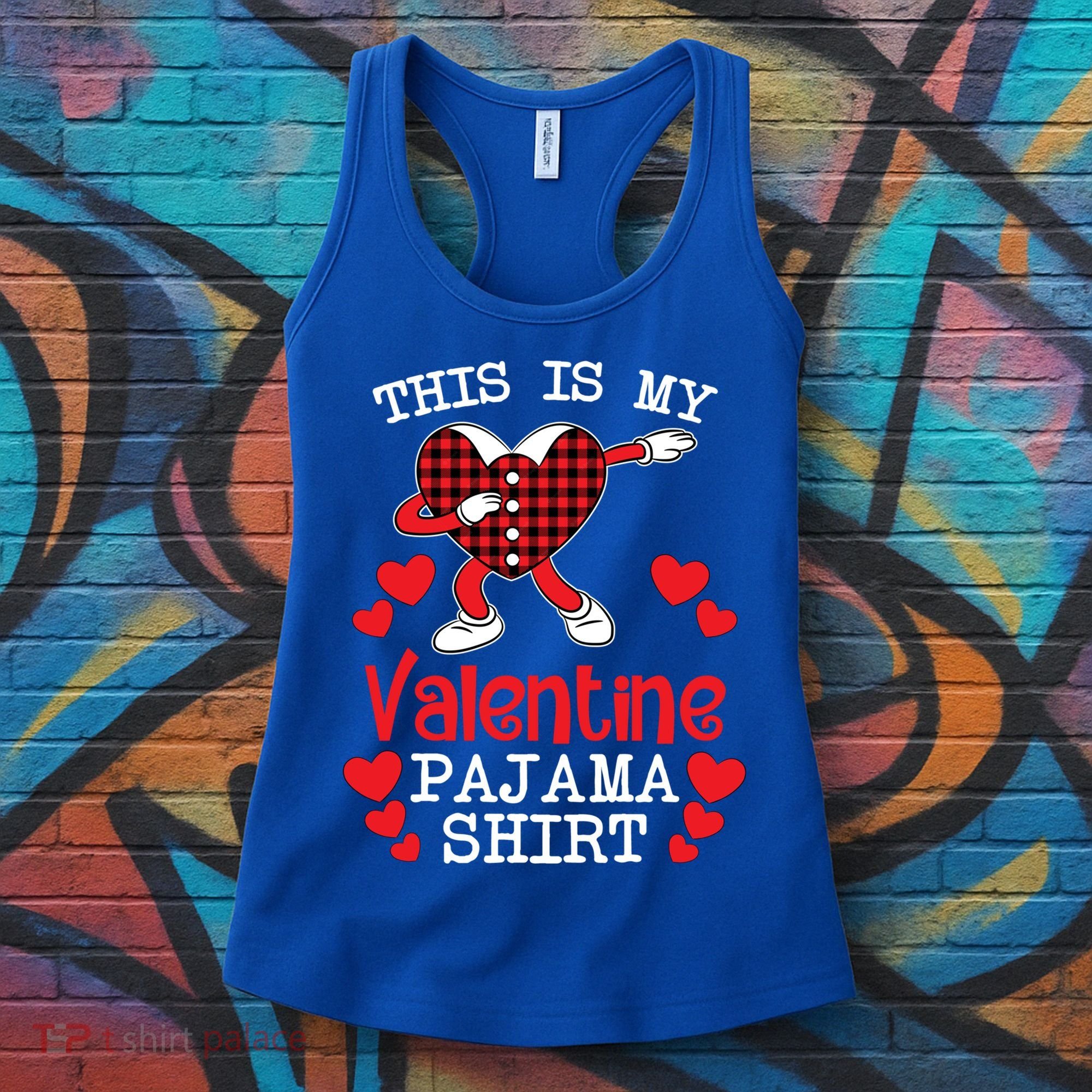 This Is My Valentine Pajama Great Gift Valentines Day Cool Plaid Cool Gift Women's Tank Top