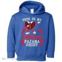This Is My Valentine Pajama Great Gift Valentines Day Cool Plaid Cool Gift Toddler Hoodie thumb 0