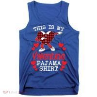 This Is My Valentine Pajama Great Gift Valentines Day Cool Plaid Cool Gift Tank Top thumb 0