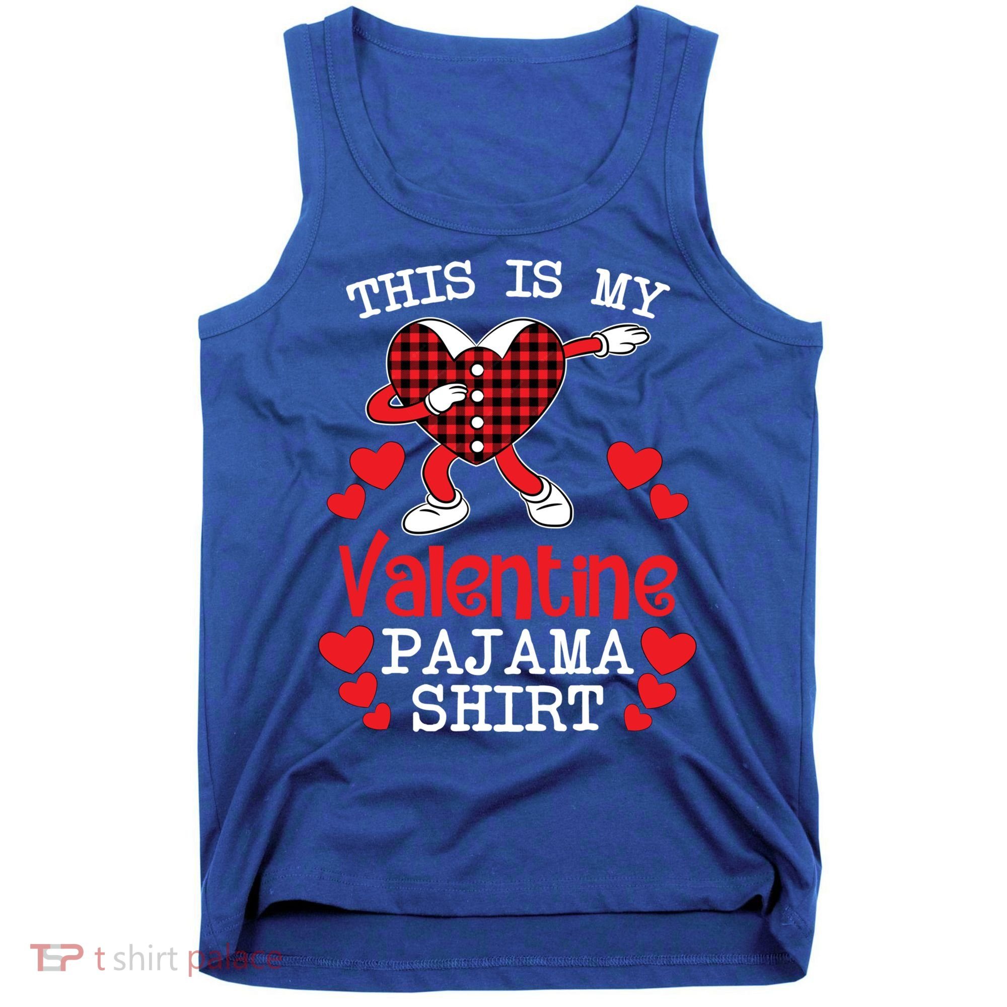 This Is My Valentine Pajama Great Gift Valentines Day Cool Plaid Cool Gift Tank Top