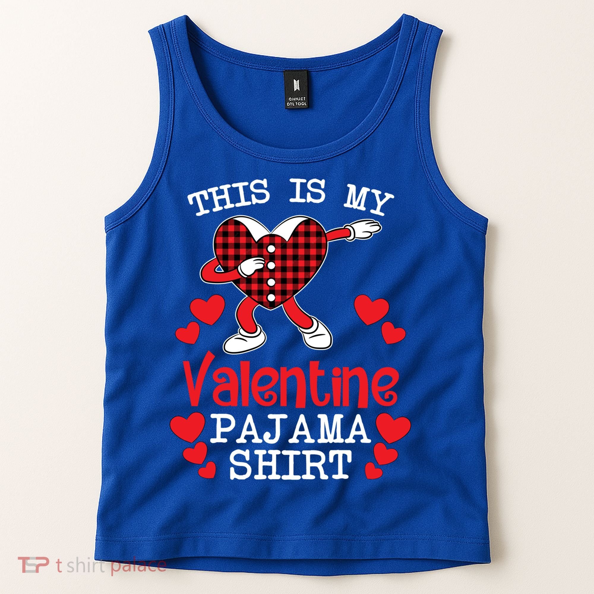 This Is My Valentine Pajama Great Gift Valentines Day Cool Plaid Cool Gift Tank Top
