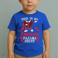 This Is My Valentine Pajama Great Gift Valentines Day Cool Plaid Cool Gift Toddler T-Shirt thumb 2