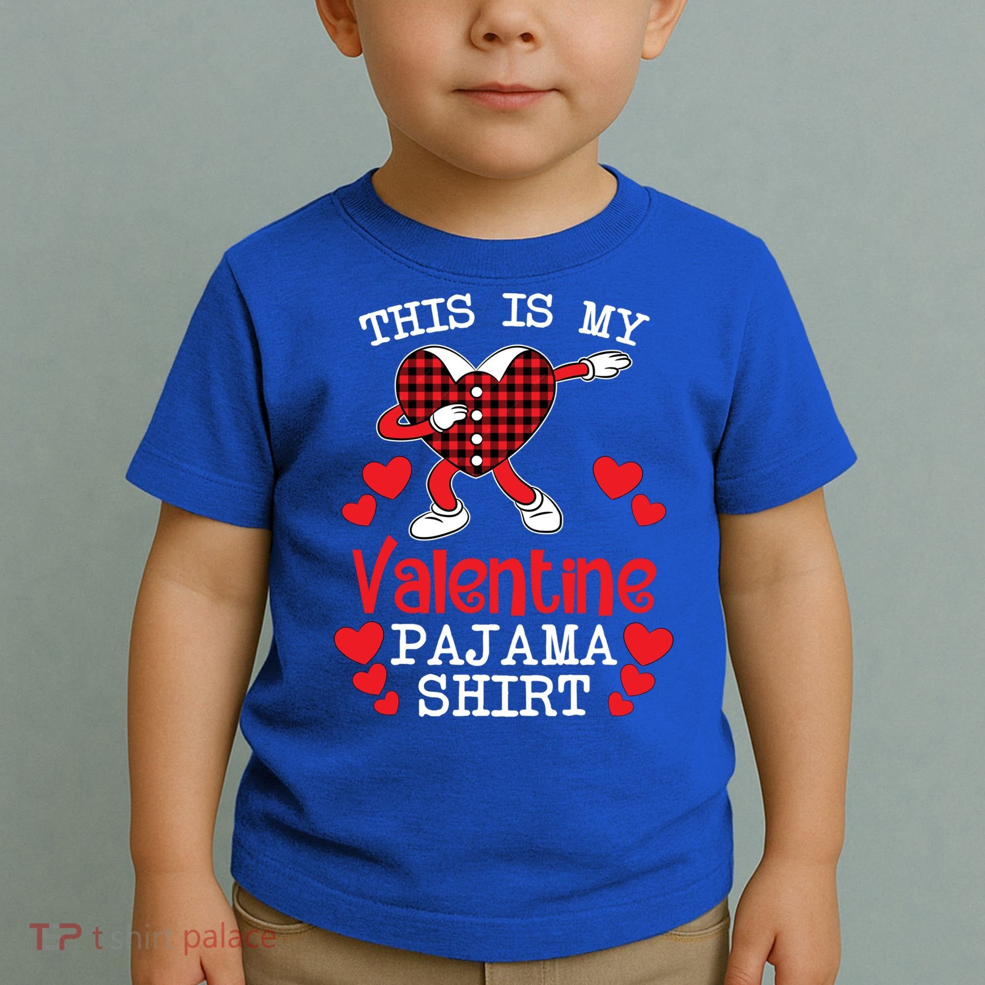 This Is My Valentine Pajama Great Gift Valentines Day Cool Plaid Cool Gift Toddler T-Shirt