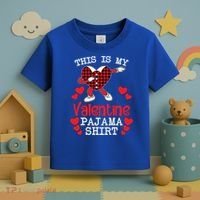 This Is My Valentine Pajama Great Gift Valentines Day Cool Plaid Cool Gift Toddler T-Shirt thumb 3