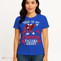This Is My Valentine Pajama Great Gift Valentines Day Cool Plaid Cool Gift Women's T-Shirt thumb 4
