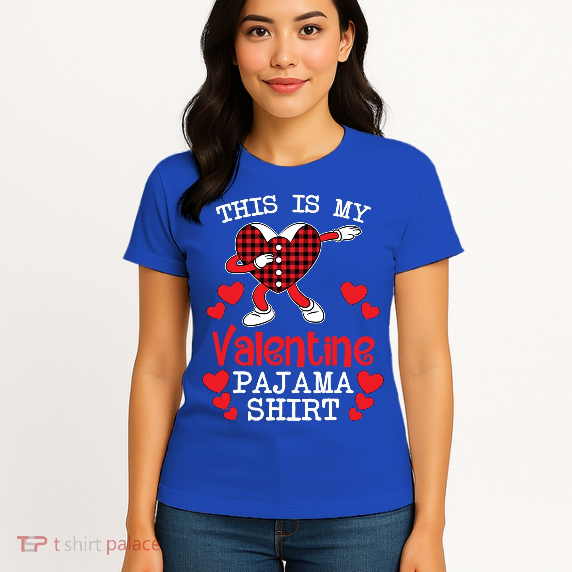 This Is My Valentine Pajama Great Gift Valentines Day Cool Plaid Cool Gift Women's T-Shirt