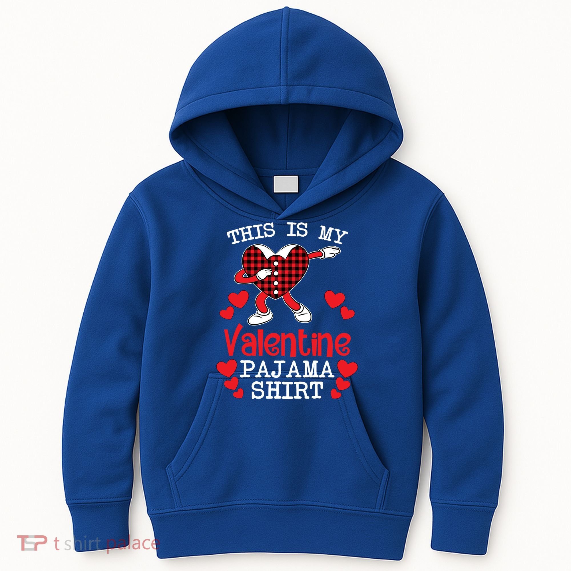 This Is My Valentine Pajama Great Gift Valentines Day Cool Plaid Cool Gift Kids Hoodie