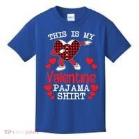This Is My Valentine Pajama Great Gift Valentines Day Cool Plaid Cool Gift Kids T-Shirt thumb 0