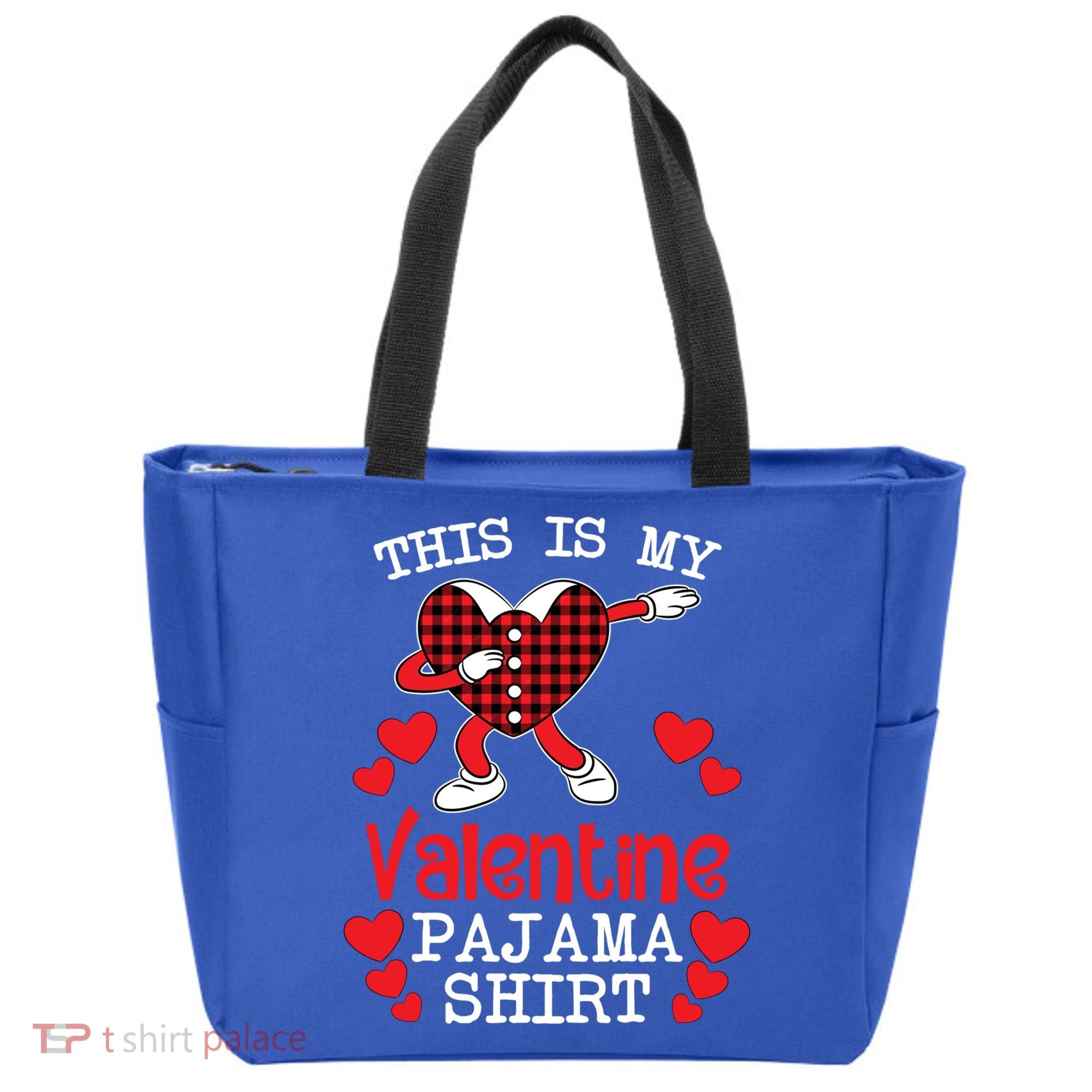 This Is My Valentine Pajama Great Gift Valentines Day Cool Plaid Cool Gift Tote Bag