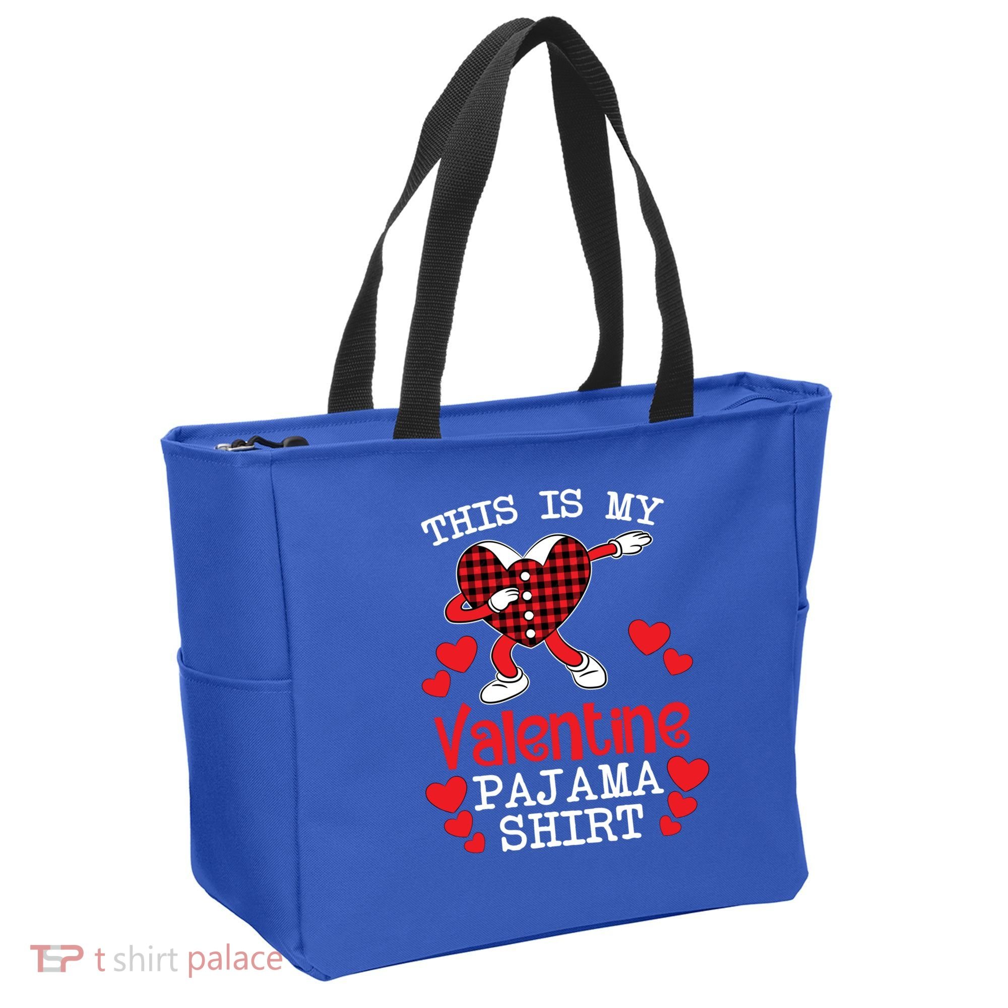 This Is My Valentine Pajama Great Gift Valentines Day Cool Plaid Cool Gift Tote Bag