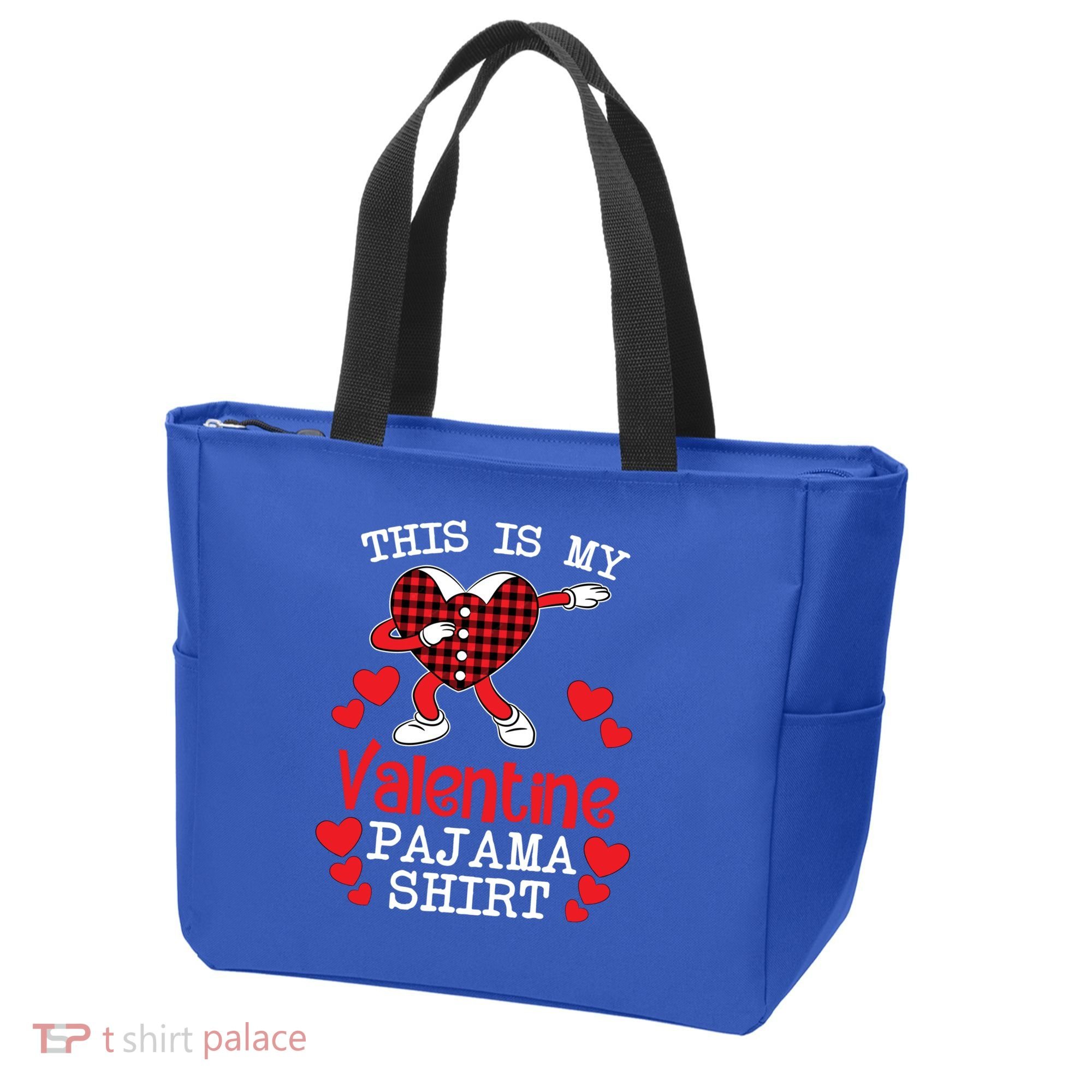 This Is My Valentine Pajama Great Gift Valentines Day Cool Plaid Cool Gift Tote Bag