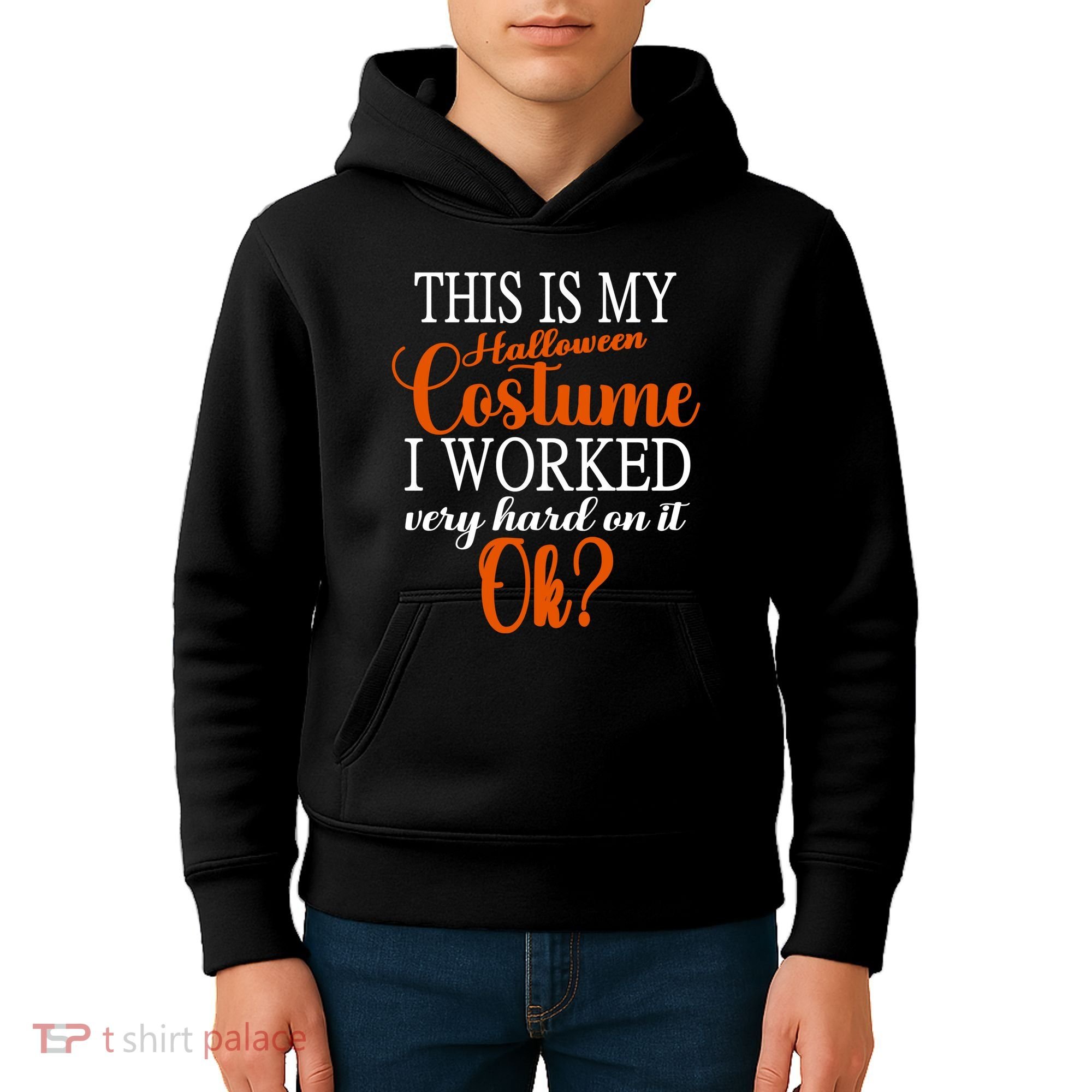 This Is My Halloween Costume I Worked Very Hard On It Ok? Kids Hoodie