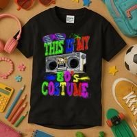 This Is My 80s Costume 80s Party Kids T-Shirt thumb 3