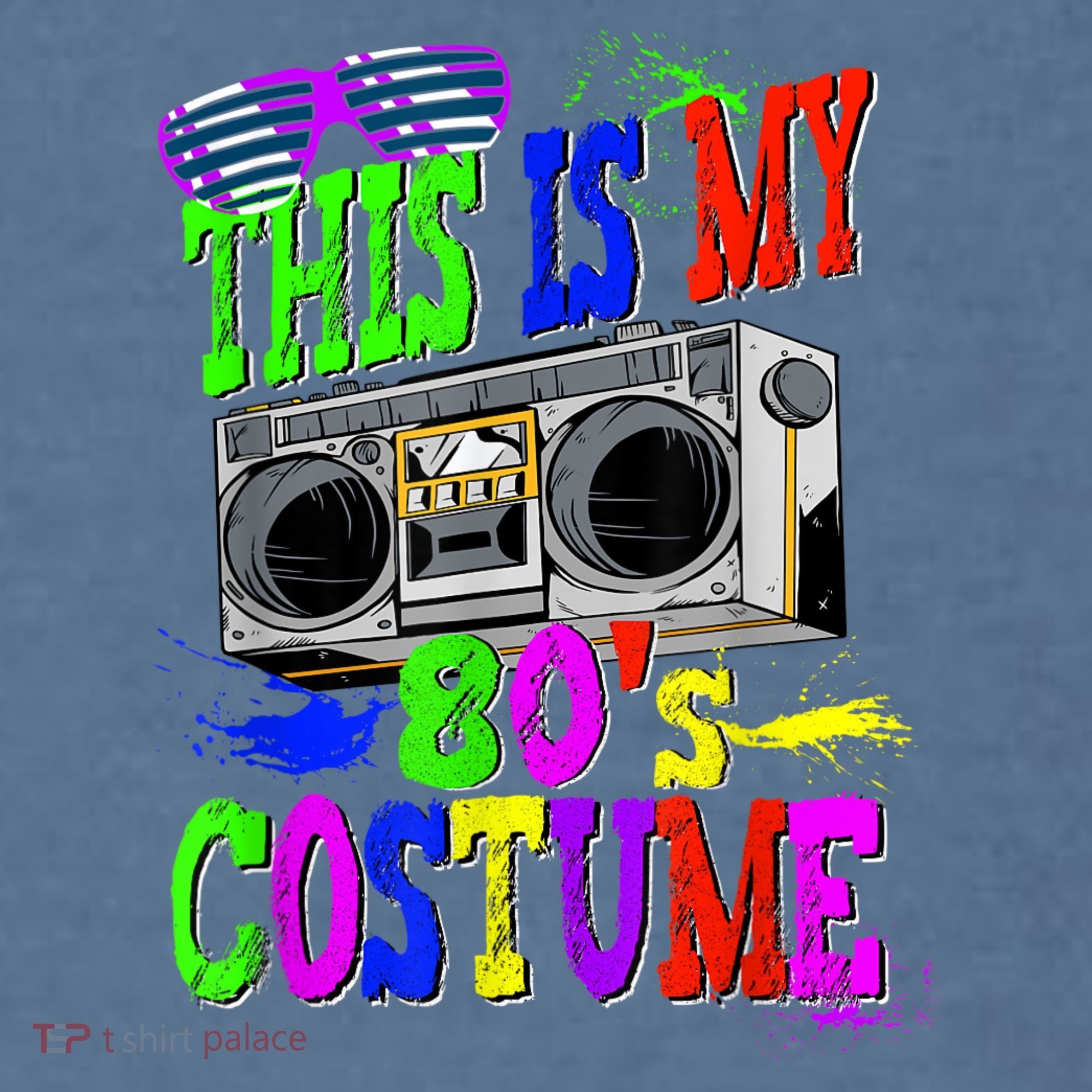 This Is My 80s Costume 80s Party Comfort Colors Garment-Dyed Hooded Sweatshirt