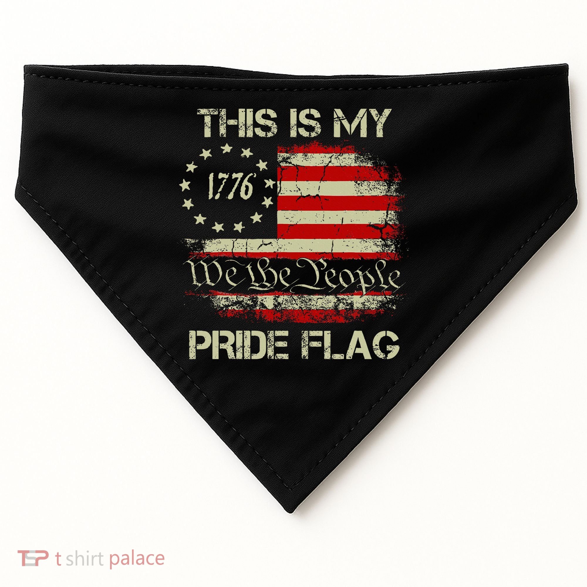 This Is My Pride Flag Usa American USA-Made Doggie Bandana