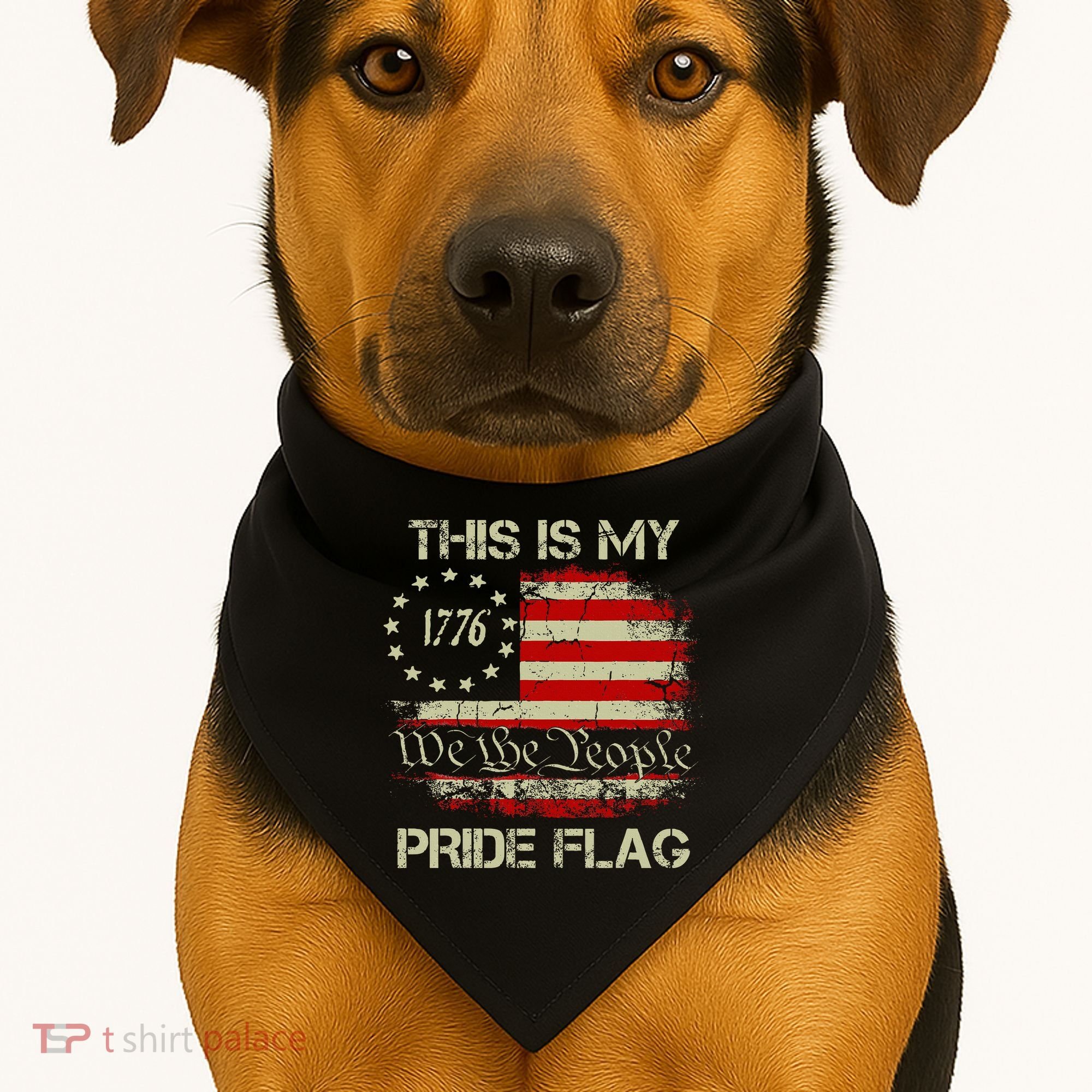 This Is My Pride Flag Usa American USA-Made Doggie Bandana