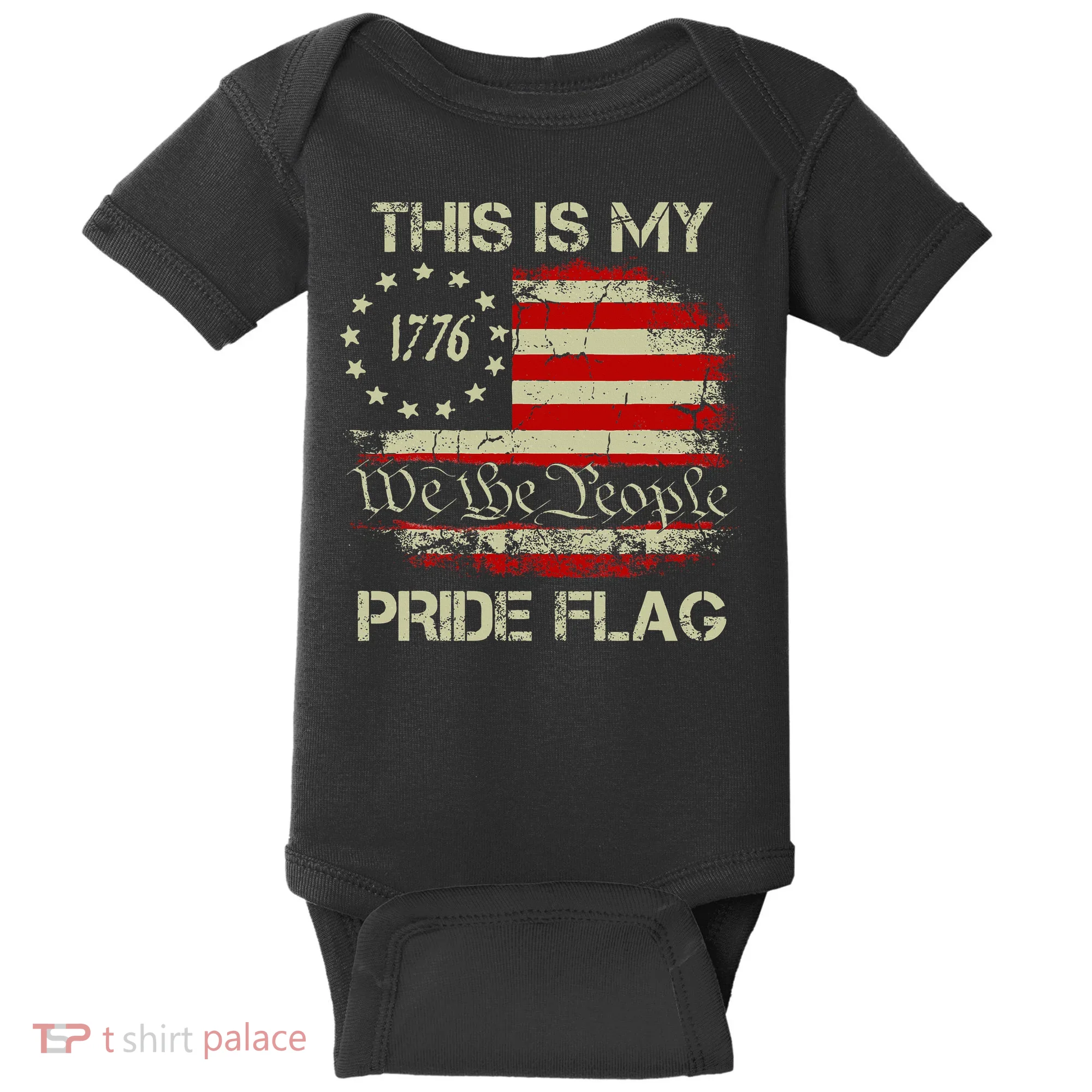 This Is My Pride Flag Usa American Baby Bodysuit