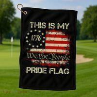 This Is My Pride Flag Usa American Golf Towel thumb 1