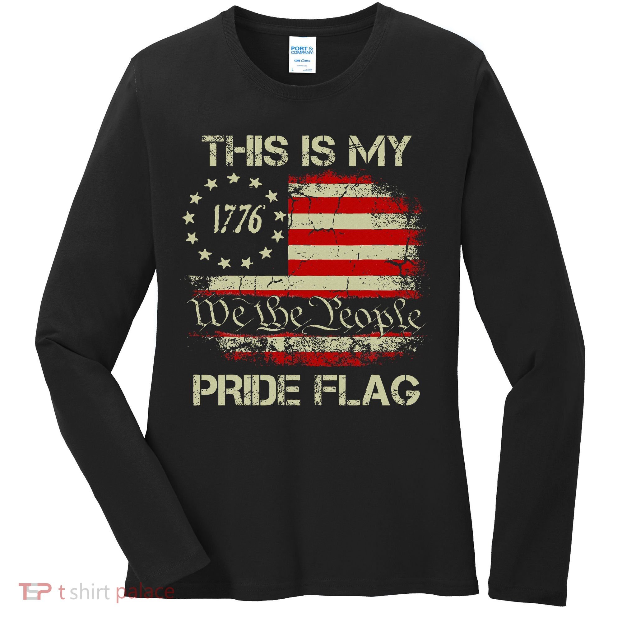 This Is My Pride Flag Usa American Women's Long Sleeve Shirt
