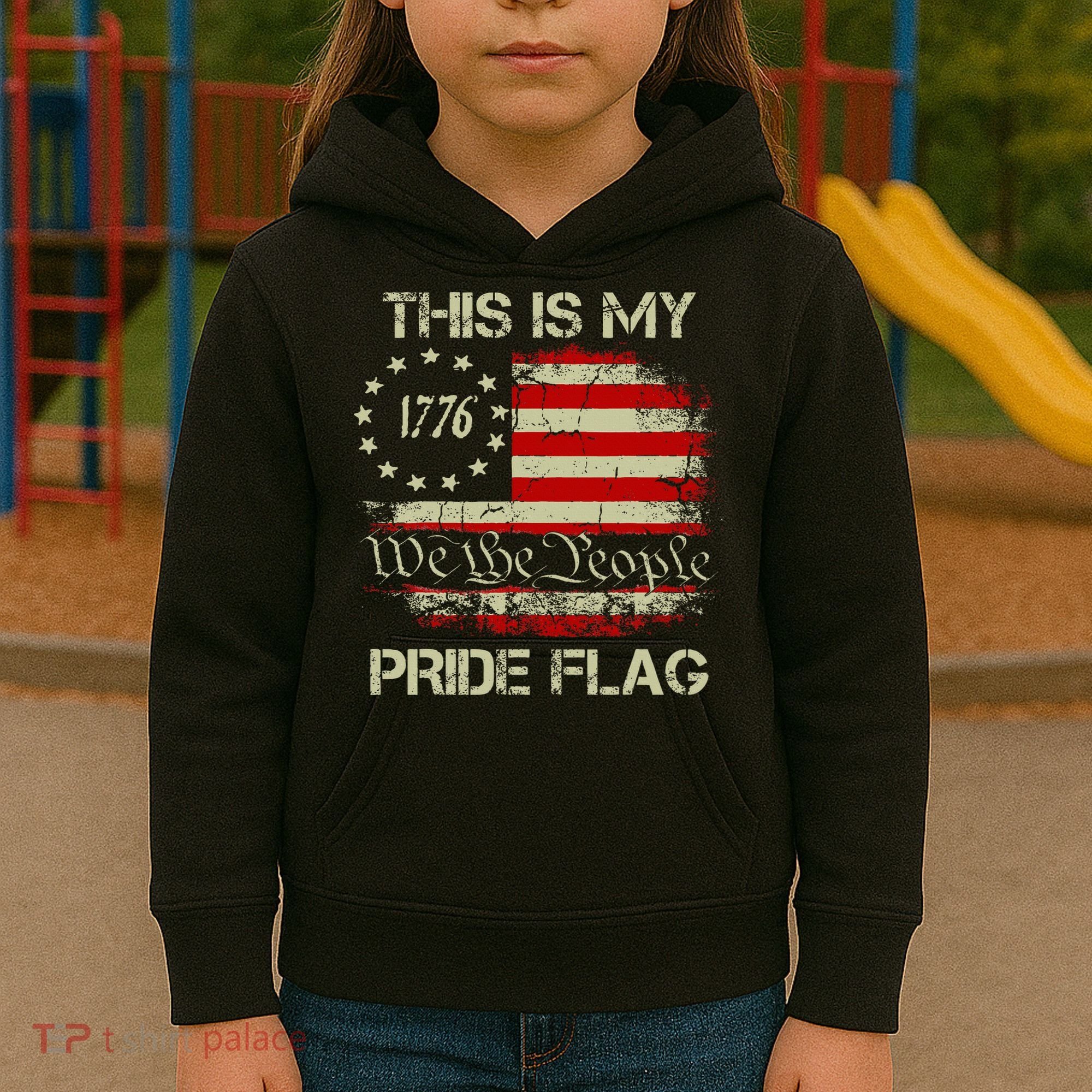 This Is My Pride Flag Usa American Kids Hoodie