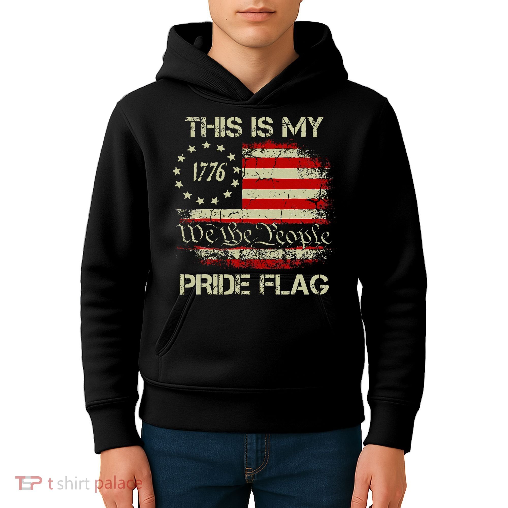 This Is My Pride Flag Usa American Kids Hoodie