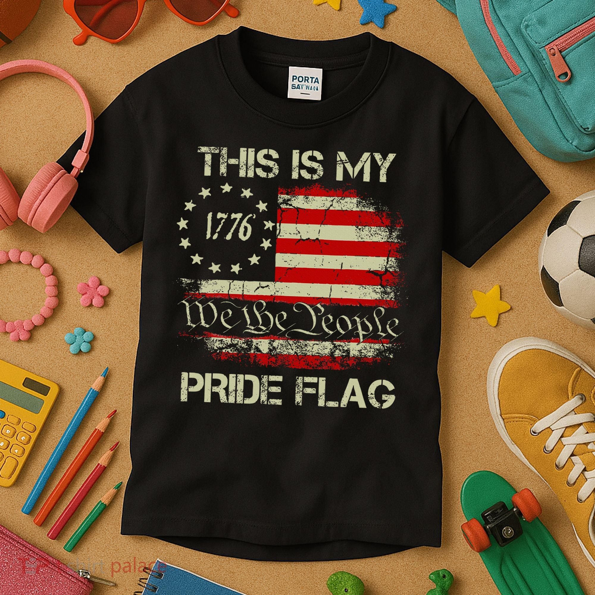 This Is My Pride Flag Usa American Kids T-Shirt