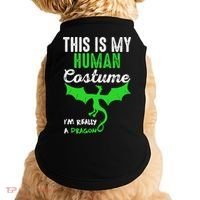 This Is My Human Costume Im Really A Dragon Halloween Doggie Tank thumb 0