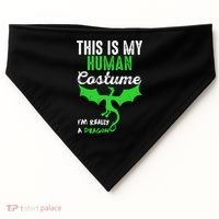 This Is My Human Costume Im Really A Dragon Halloween USA-Made Doggie Bandana thumb 0