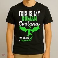 This Is My Human Costume Im Really A Dragon Halloween T-Shirt thumb 3