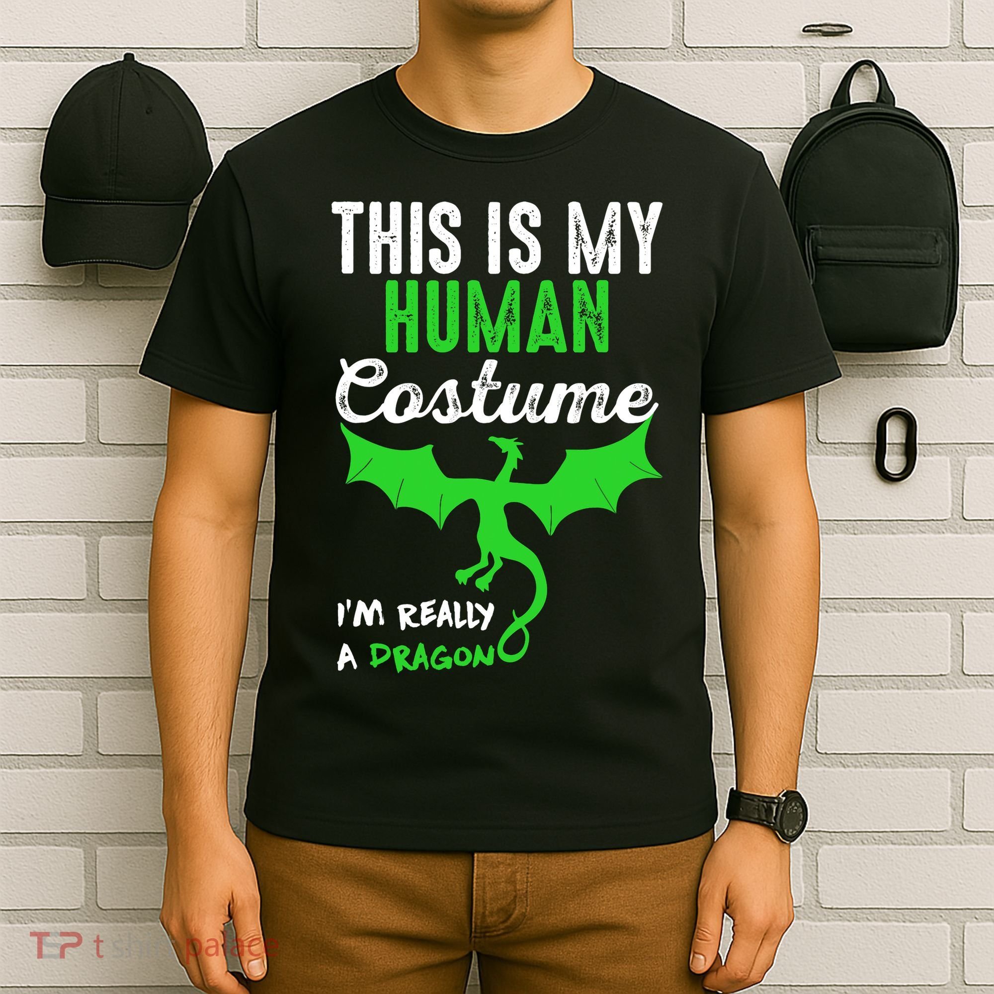 This Is My Human Costume Im Really A Dragon Halloween T-Shirt