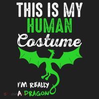 This Is My Human Costume Im Really A Dragon Halloween Beanie thumb 2