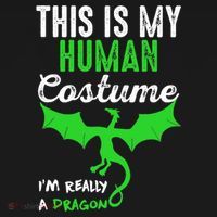 This Is My Human Costume Im Really A Dragon Halloween Mousepad thumb 1