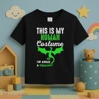 This Is My Human Costume Im Really A Dragon Halloween Toddler T-Shirt thumb 3