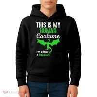 This Is My Human Costume Im Really A Dragon Halloween Kids Hoodie thumb 4