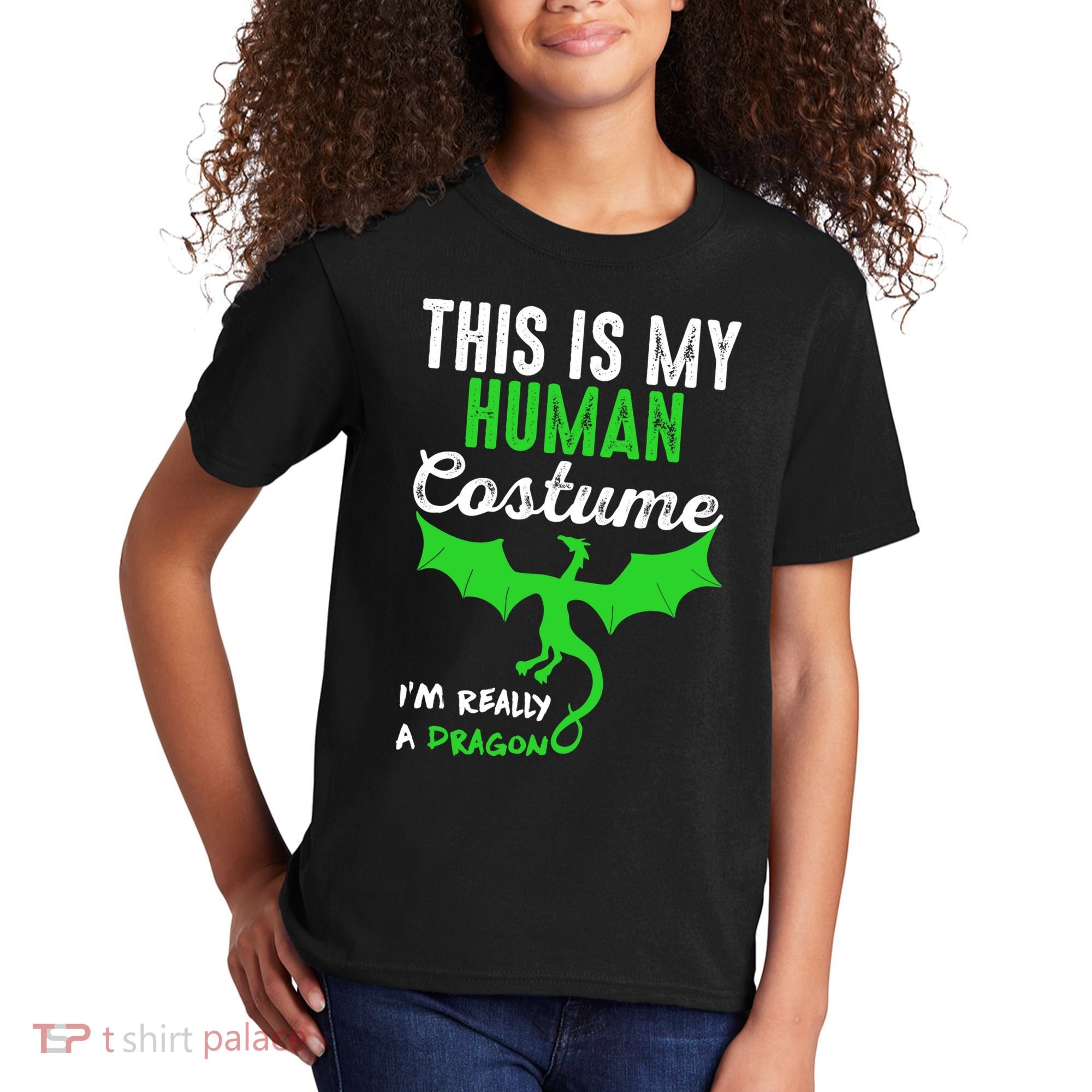 This Is My Human Costume Im Really A Dragon Halloween Kids T-Shirt