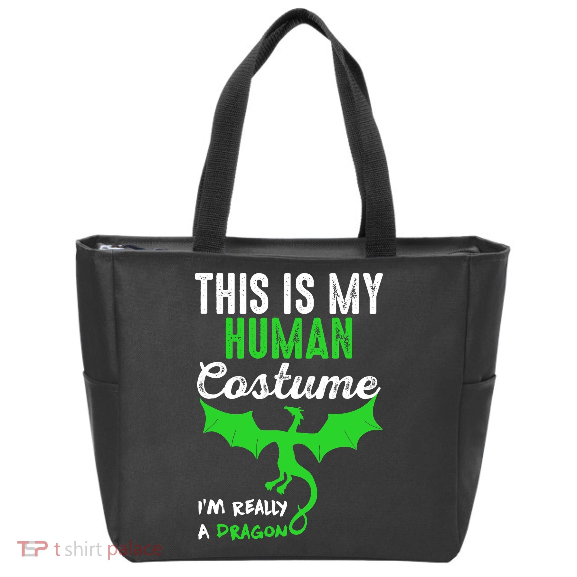 This Is My Human Costume Im Really A Dragon Halloween Tote Bag