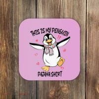 This Is My Penguin Pajama Penguin Lover Coaster thumb 0